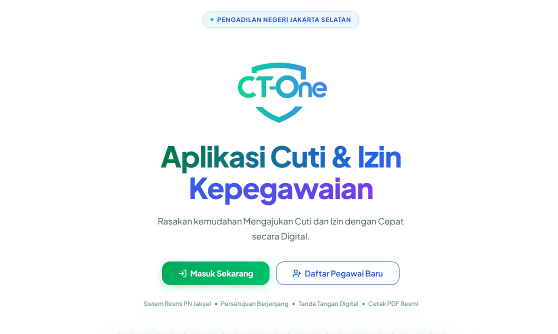 Tangkapan layar CT-One